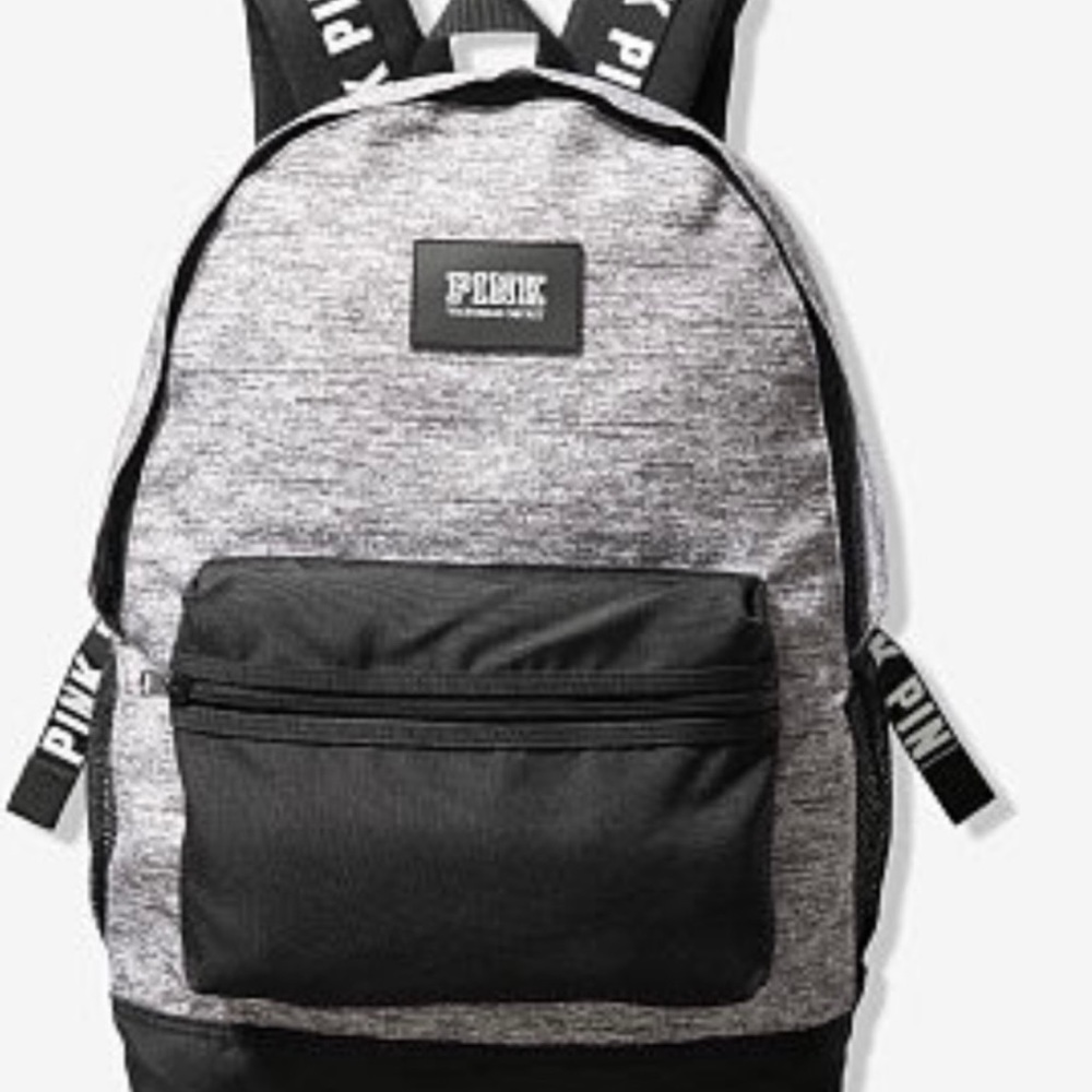 VS Pink Campus Backpack Gray & Black NWT